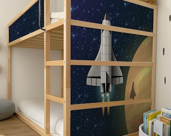 IKEA Kura Bed Decals Boys. Space Shuttle Stickers.