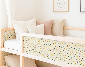 IKEA Kura Bed Decals. Colorful Confetti Dots