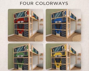 Kura Bed Stickers Farm Tractor. IKEA Kura Decal - Tractors Theme Boys Room Décor.