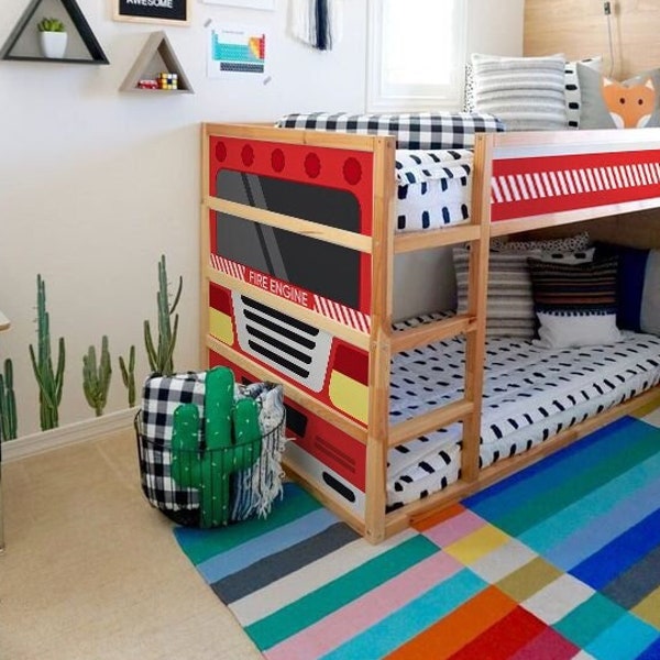 Ikea Kura Firetruck Decal Etsy