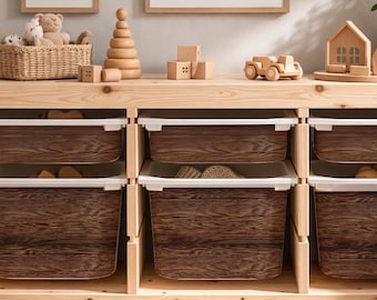 IKEA TROFAST Decal. Woodgrain IKEA Storage Upgrade