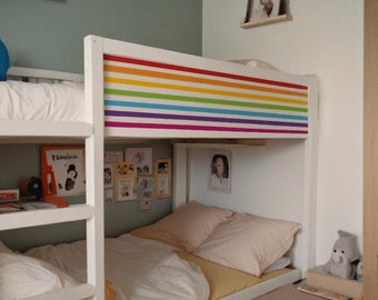 Rainbow Stripe Decal for Ikea Kura Bed.