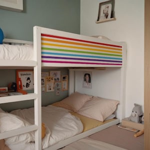 Rainbow Stripe Decal for Ikea Kura Bed.