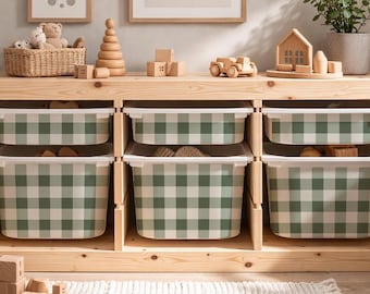IKEA Trofast Bin Stickers. Checker Storage Bin Covers Collection.