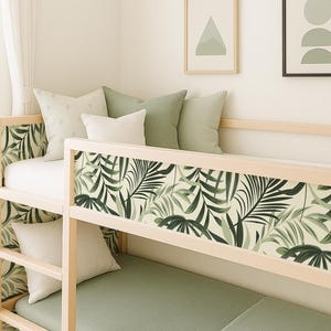 Ikea Kura Bed Decals Jungle Theme. Tropical Nursery Kura bed Stickers.