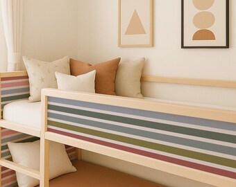 IKEA Kura Stickers. Horizontal Stripes for Kura Bed Makeover.