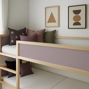 Dusty Pink Kura decals. Ikea kura bed stickers for girls.