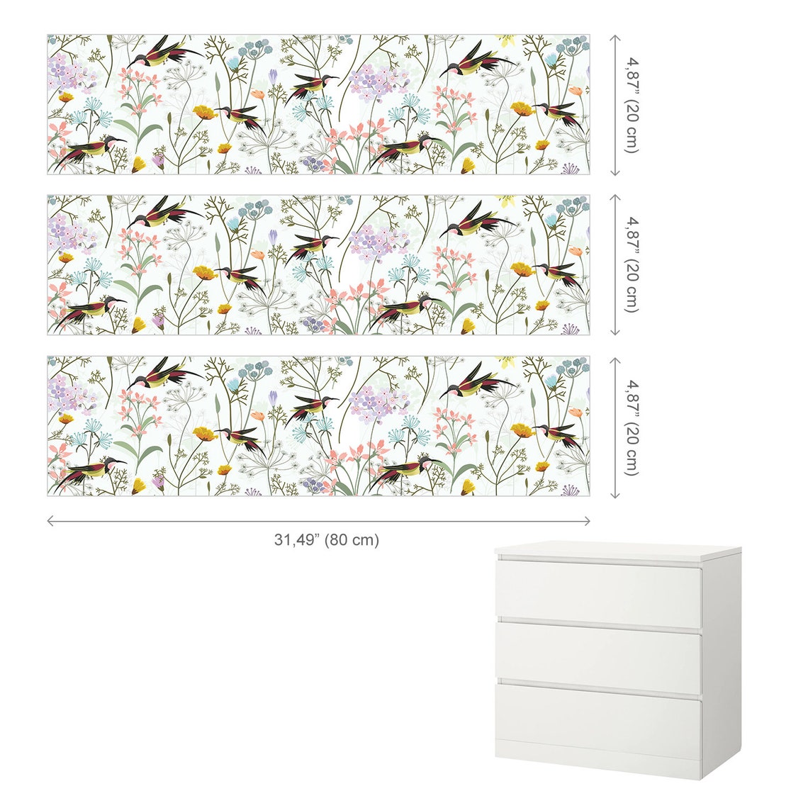 Malm Decals Ikea Malm Dresser Decal Unisex Ikea Decals Ikea Etsy