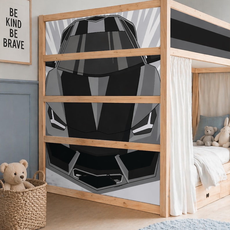 kura bed stickers racing car style panels for boys highly rated peel and stick decals set