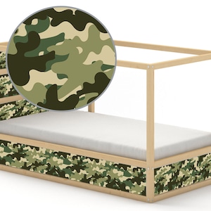 Kura bed decal boy, Ikea Kura bed decal military, Ikea Kura bed Wrap Camouflage, Military Bedroom, Army Themed Bedroom, Boy&#39;s Camo Bedroom