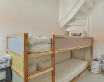 IKEA Kura Bed Pastel Color Block Stripes Decals (Nursery Refresh).