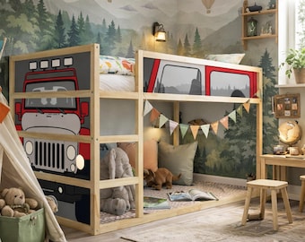 Kura bed Stickers Jeep. Off-Road Adventure Theme.