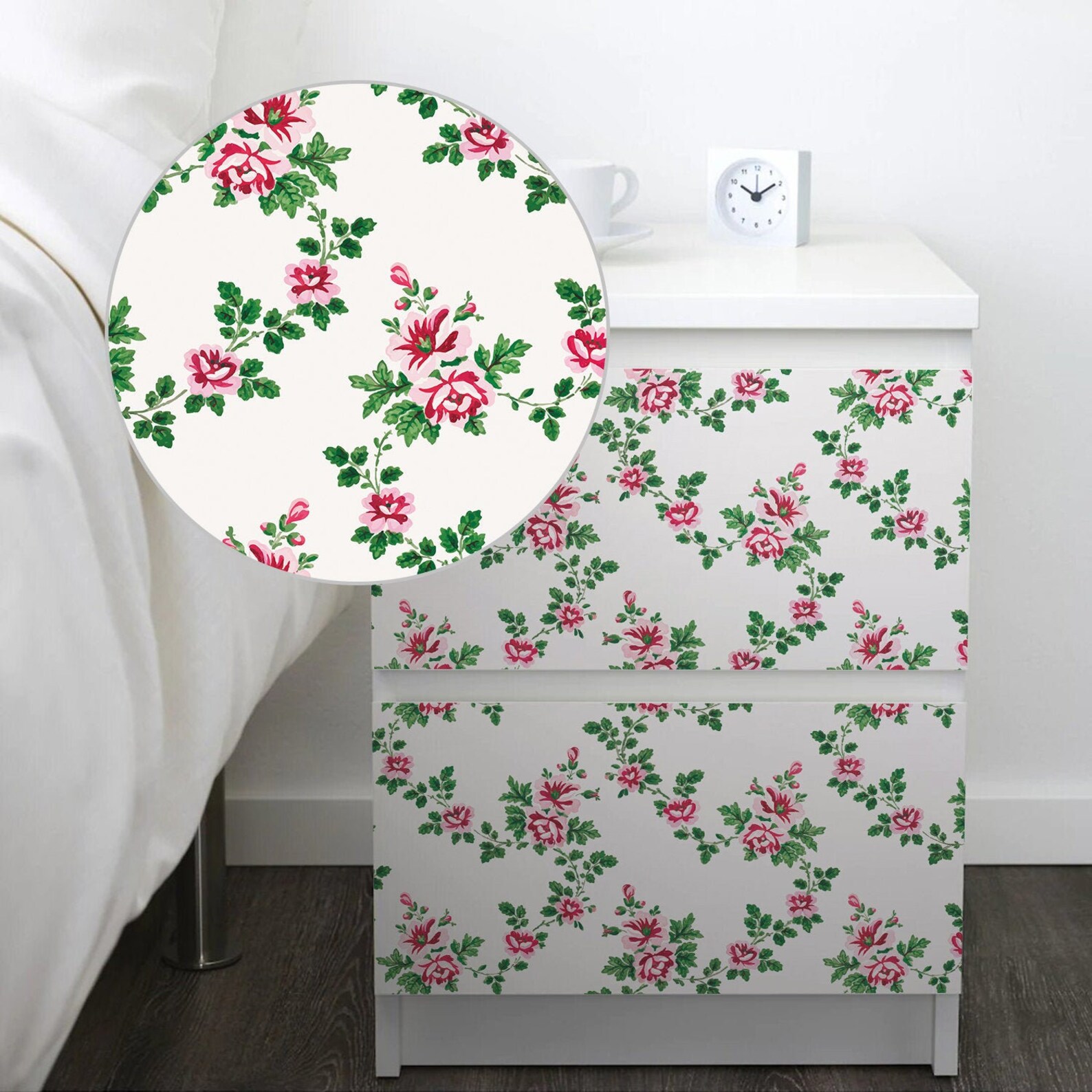 Malm Decals Ikea Malm Dresser Decal Flower Ikea Decals Ikea Etsy UK