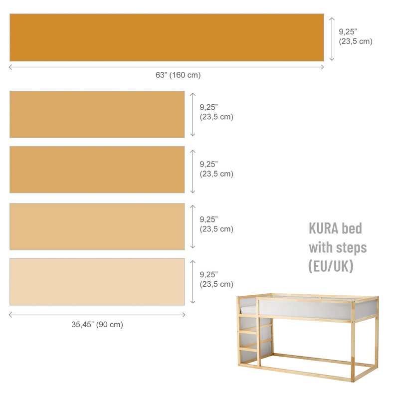 Kura Bed Decal Gold Yellow Kura Bed Decal Kura Bed Decal Etsy