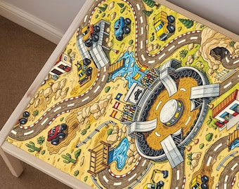 Monster Truck Arena Track Trofast Storage Top Sticker. IKEA Trofast Decal. Boys Room Makeover.