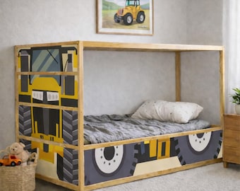 Kura Bed Decals. Construction Vehicle Theme.