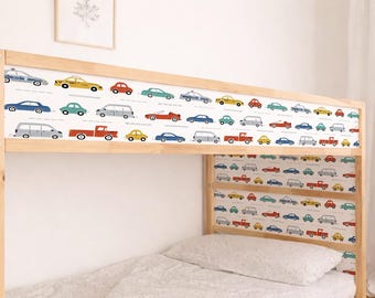 Kura Bed Stickers for boys room. Cars Traffic IKEA Kura Decals.