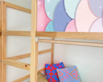 Ikea Kura Bed Wood Pole for Curtain: Cot Loft Bed Accessory