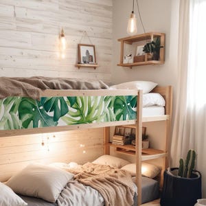 IKEA Kura Bed Decals. Tropical Leaves Kura bed Stickers. Jungle theme Nursery Décor. Kura bed accessories.