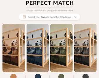 IKEA Kura Bed Decals Dinosaurs for low, loft, bunk configurations.