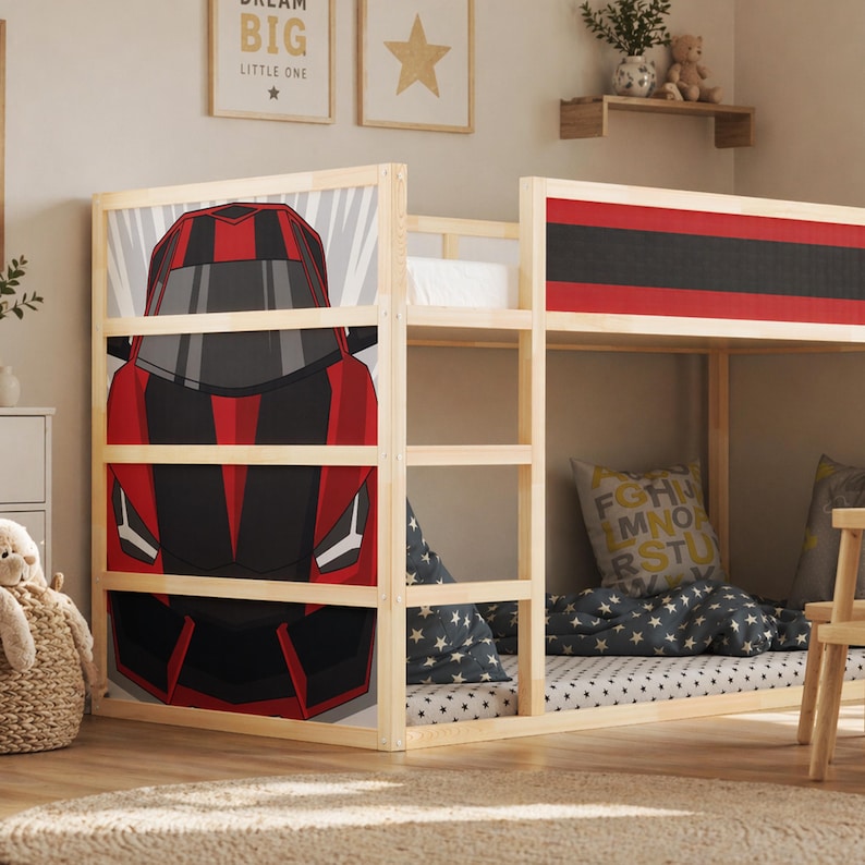 red race decals kura loft bed panels bold auto theme skins trusted by buyers