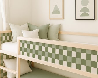 IKEA Kura Bed Decals. Retro Checker Kura Customization.