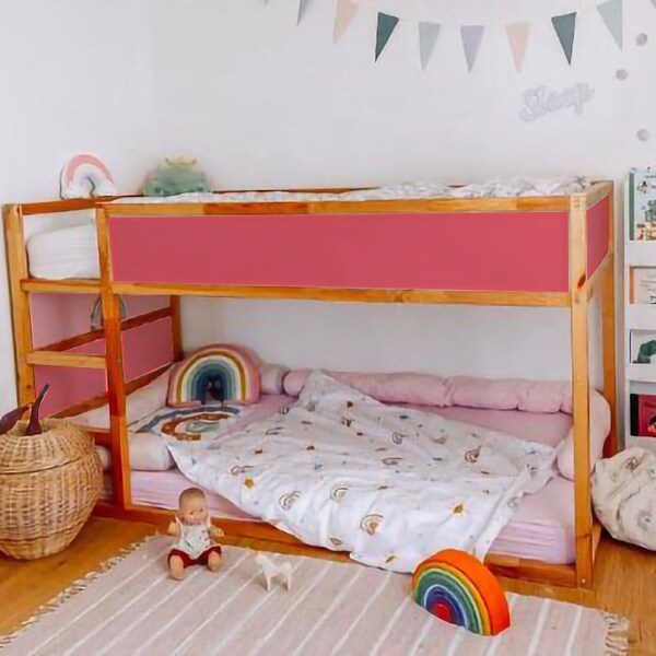 Kura decal, Kura bed decals, Coral Ikea Kura decal, Pink Kura Overlay, Ikea Kura Bed Removable Kura Decal, Kura bed stickers, Kura bed wrap