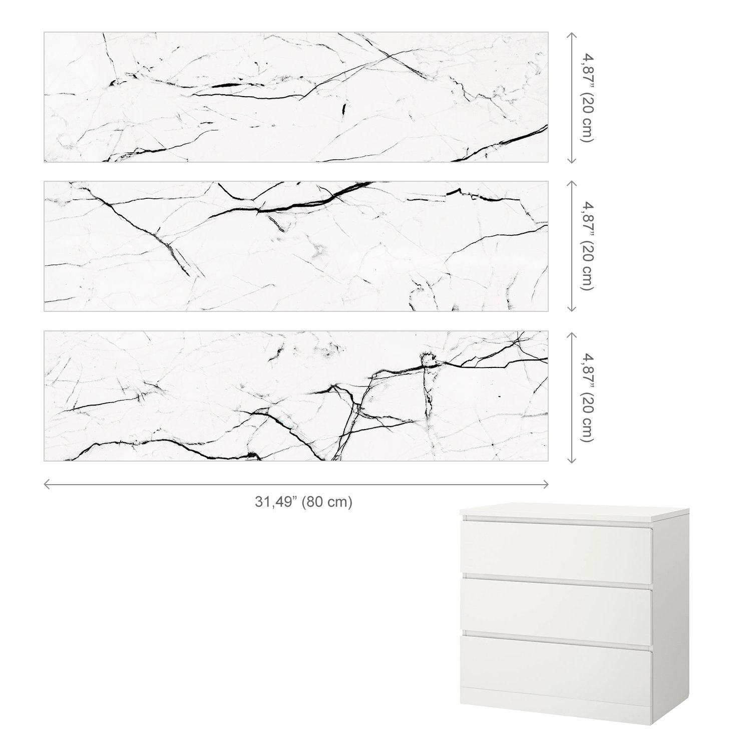 Marble Malm Decals Ikea Malm Dresser Decal Unisex Ikea Etsy