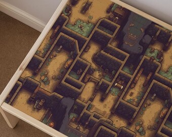 TROFAST top sticker Game Cave maze. Removable Ikea storage decal.