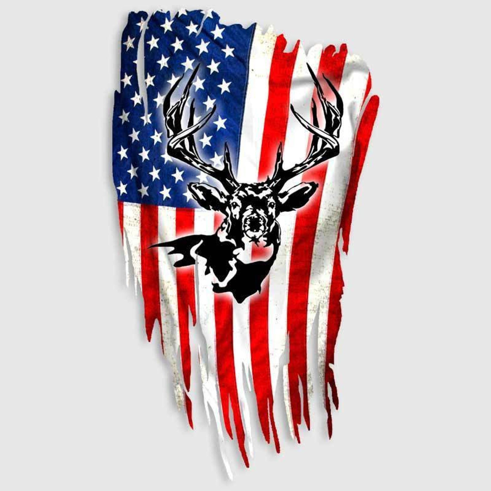Whitetail Deer Decal American Flag Hunting Window Truck Gun Etsy