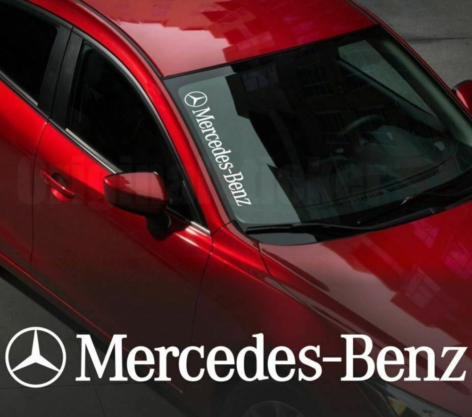 For MercedesBenz Car Windshield Vinyl Decal custom car Etsy