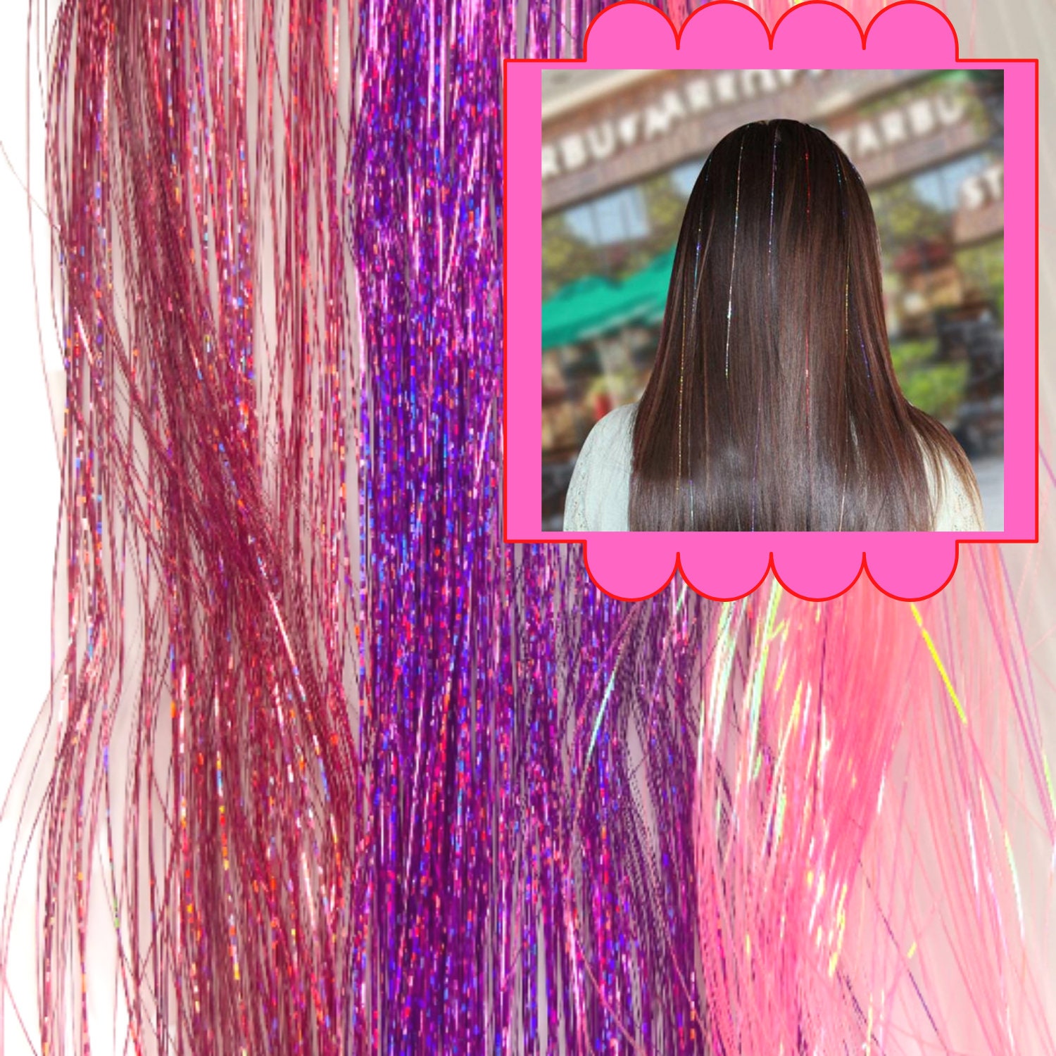 Hair Shimmer Color Tinsel 15 Strands of Tie-in Hair Shimmer. - Etsy Ireland Hair Shimmer Color Tinsel 15 Strands of Tie-in Hair Shimmer. - Etsy Ireland