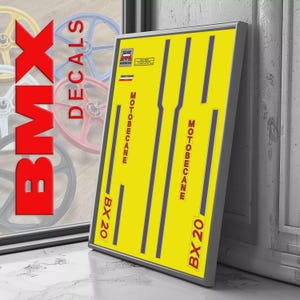 Kit Stickers BMX MOTOBECANE BX20 BX 20 – Réplique Vintage pour Restauration Bmx Old School