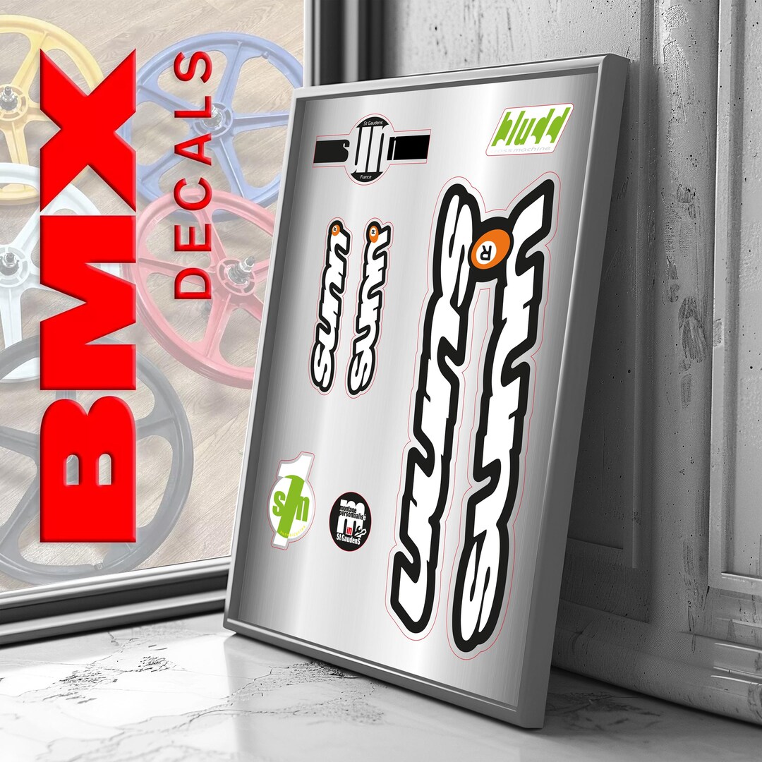 BMX Sunn BLUDD Sticker Kit – Vintage Replica for Old School BMX ...