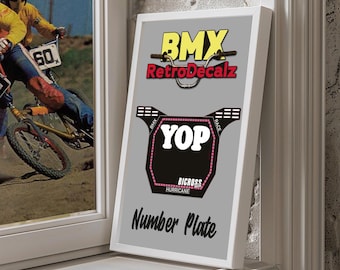 Vintage BMX Race Plate YOP Black Color | Old School Reissue