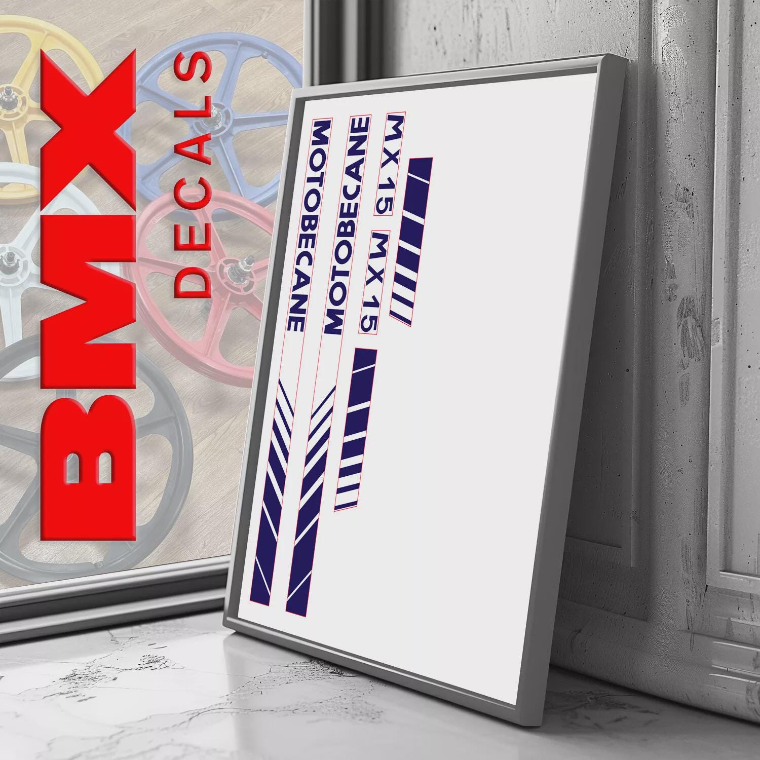 Kit déco MBK Motobécane Club VR Tex Mex Bleu
