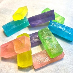 Kohakutou Crystal Candy Pastel No2,10 fingerling, Plant-based candy,Edible Gem,Edible Jewelry,Edible Crystal,ASMR ,VeganCandy image 2