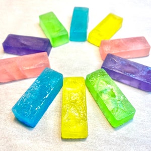 Kohakutou Crystal Candy Pastel No2,10 fingerling, Plant-based candy,Edible Gem,Edible Jewelry,Edible Crystal,ASMR ,VeganCandy image 6