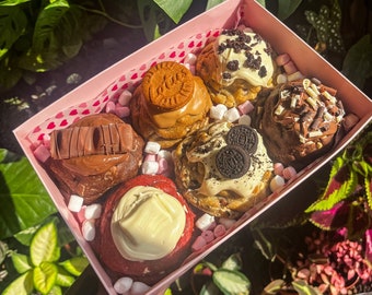 Luxury Stuffed Cookies - Box of 6 Chunky NYC Cookies - thick cookies - chocolate - brownies - birthday gifts - home baked