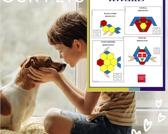 Alphabets Pattern Block Mat Printables & Worksheets BUNDLE - Etsy