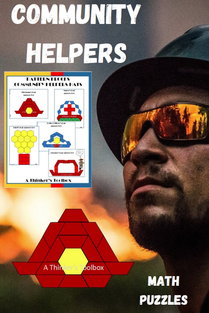 Community Helpers Hats Puzzles & Worksheets - Etsy