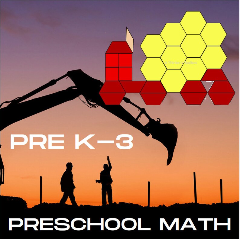 Construction Pattern Block Mat Printables & Worksheets Etsy