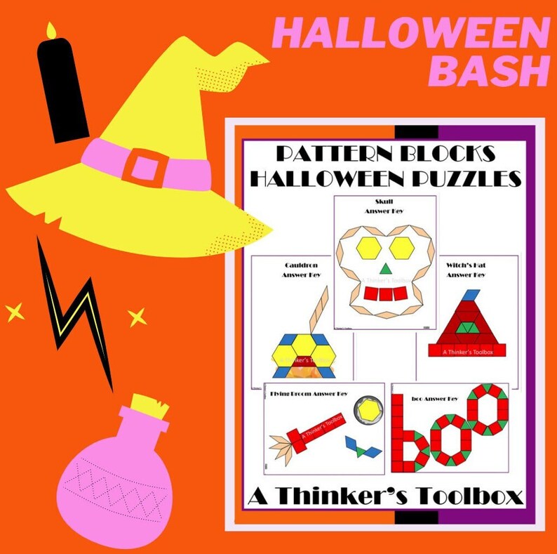 Holidays Pattern Block Mat Printables & Worksheets BUNDLE - Etsy