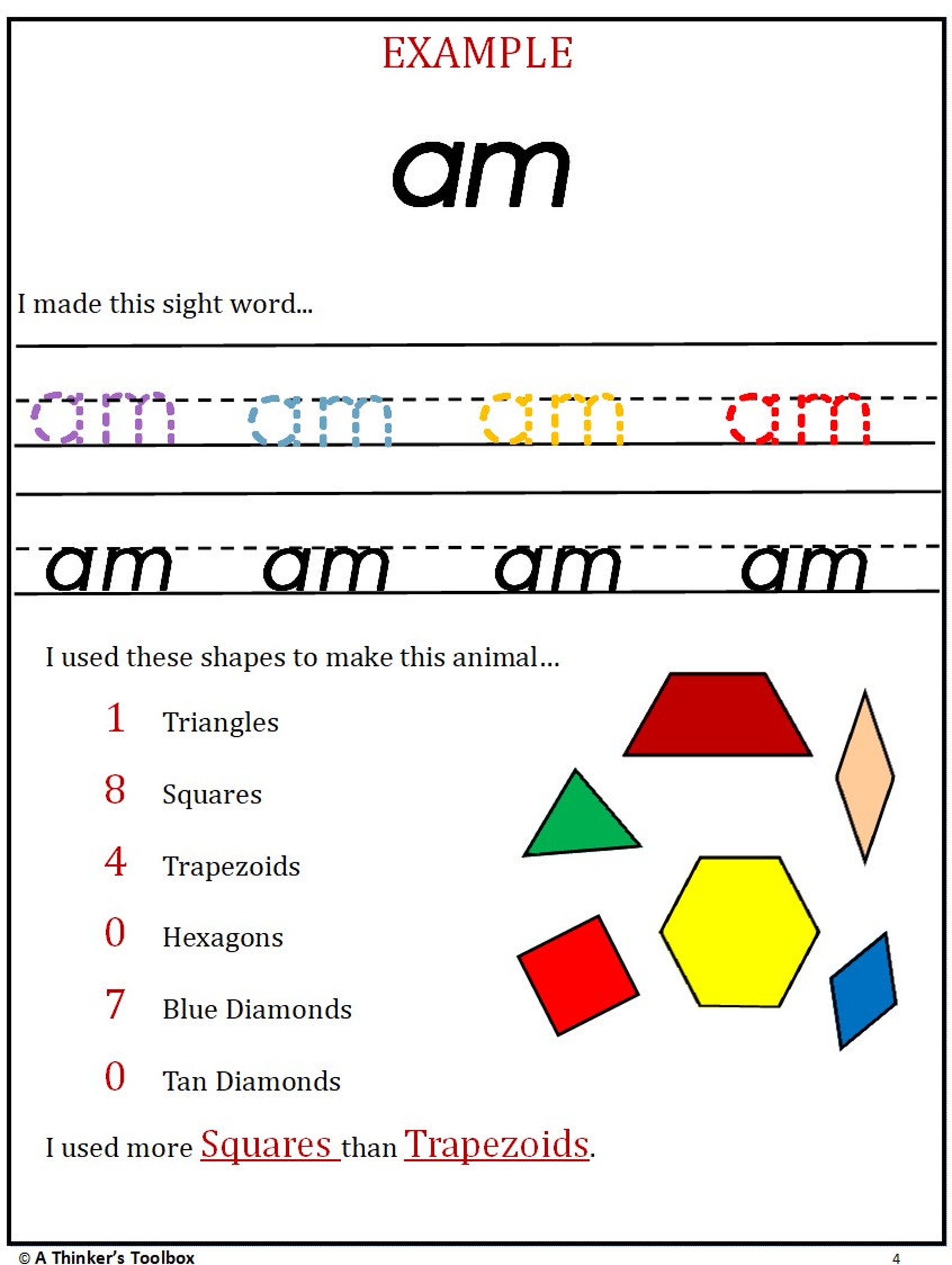 2 letter sight word pattern block puzzles worksheets etsy