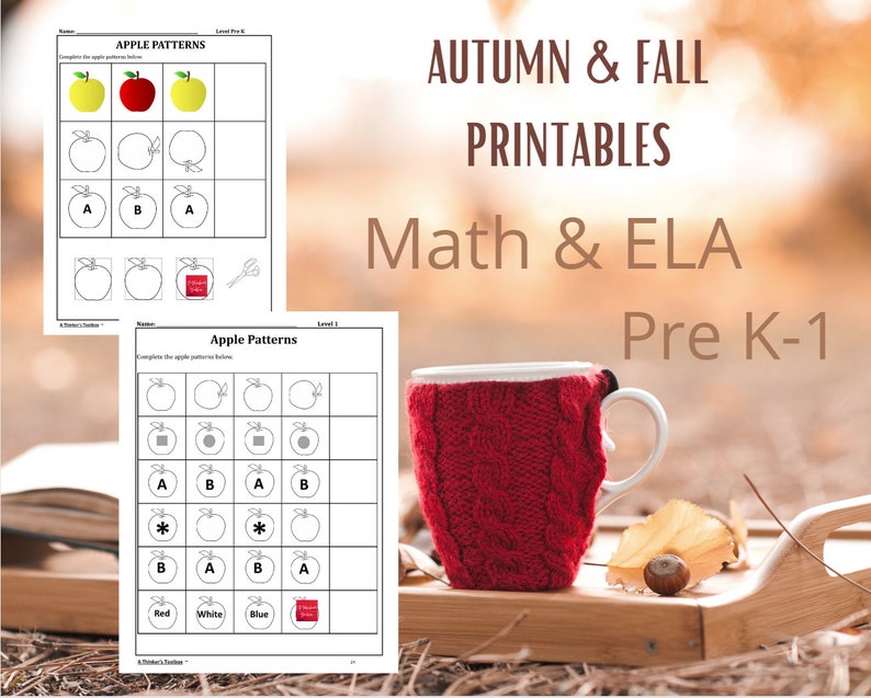 Autumn Math & ELA Worksheets Etsy