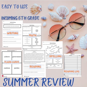Easy-to-Use Printable Worksheets - Incoming 6th Graders