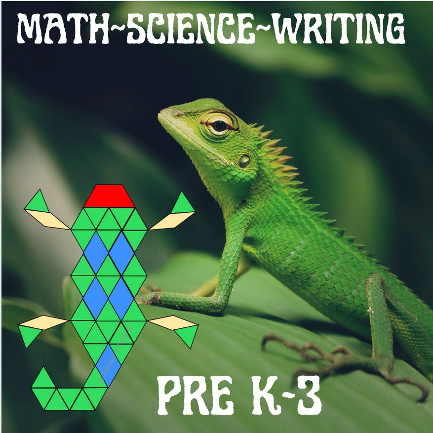 Reptiles and Amphibian Pattern Block Mat Printables & Worksheets - Etsy