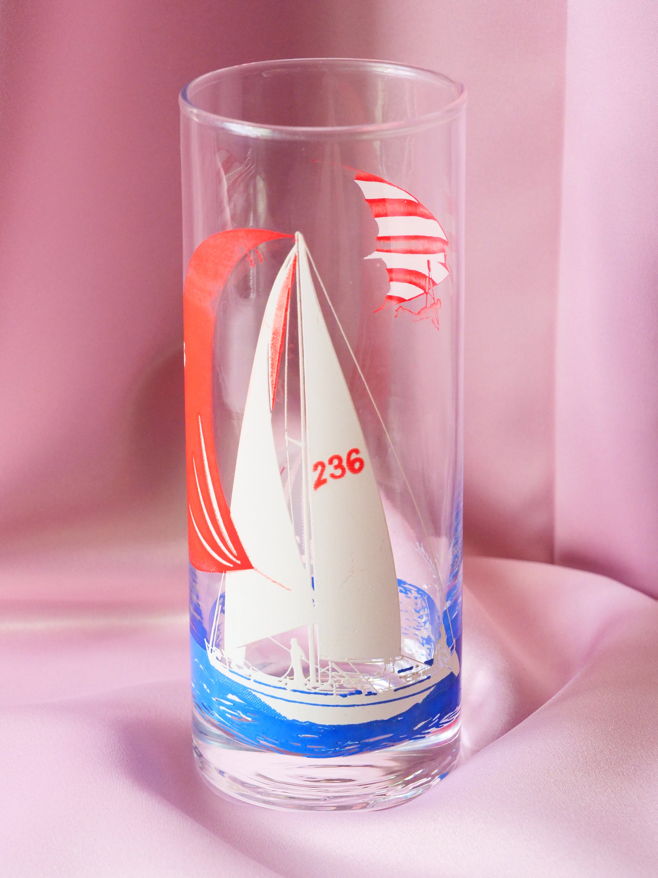 Panache Sail Boat Drinking Glass Etsy