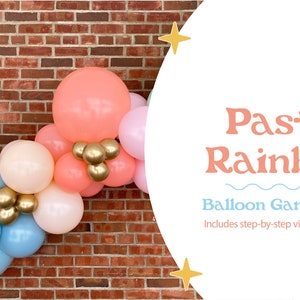 Kit de globos de unicornio arcoíris pastel