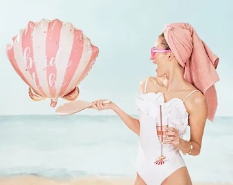 Seashell Bride-to-Be Foil Balloon | Beach Bachelorette Party Decor